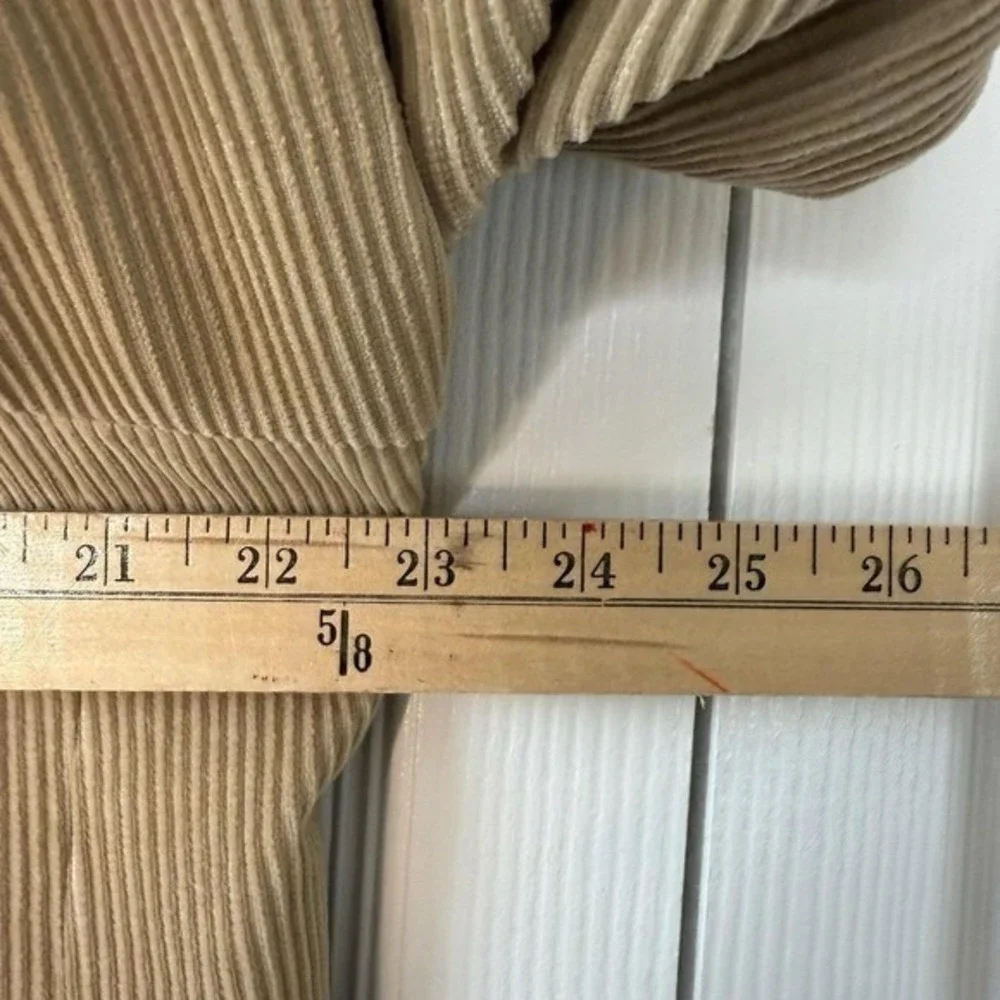 Vtg LRL Ralph Lauren Tan Corduroy 2 Button Blazer Jacket 48R Suede Elbow Patches